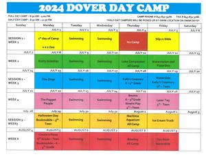 Day Camp Calendar