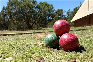 Trio of bocce balls
